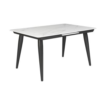 China Wholesale Modern Foldable Retractable Expandable Dining Room Furniture Multi-person Slate Slate Extendable Dining Table for sale