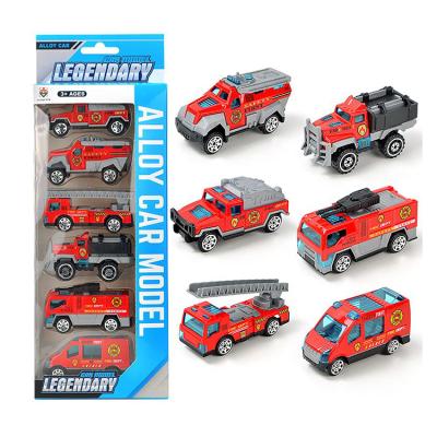 China 2021 New Hot Sale Kids Toys Cheap Diecast Metal Diecasting Rescue Fire Truck Toy for sale