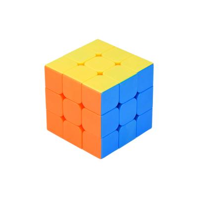 China Brain Exercise Three-order Plastic Cube Educational Toy Made In China Real Color Durable Magic Cube 3x3x3 Children for sale