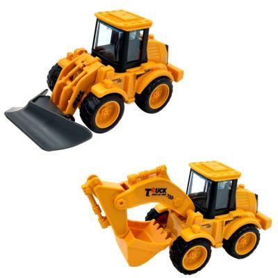 China 2021 Friction Toy Construction Vehicle Children's Toy Environmentally Friendly Plastic Excavator Car Toy for sale