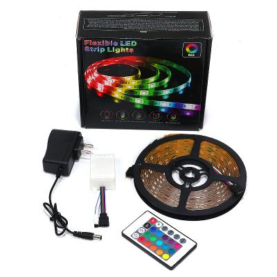 China Part 12V 5050 RGB Led Strip Light 150leds 5M IP44 Waterproof Smart RGB Led Strip Lights LED Strip Lights Kit for sale