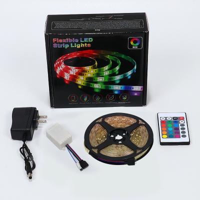 China Part Smart Dimmable SMD 2835 RGB 54leds/m 5M IP44 12V Flexible RGB Led Strip Light Kit for sale