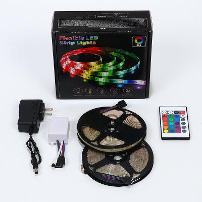 China Part Smart Dimmable SMD 2835 RGB 54leds/m 10m IP44 12V RGB Flexible Waterproof Led Strip Light Kit for sale