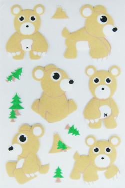 China removable PVC Foam Cute Puffy Animal Stickers for scrapbooking Safe for sale