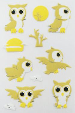 China gift printable birds Puffy Animal Stickers for Kids Custom Eco-friendly for sale