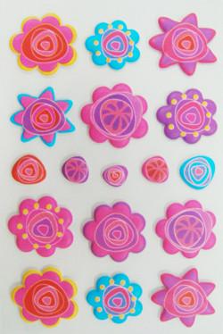 China Removable 3D Foam Stickers beautiful With Silk Screen Printing for sale