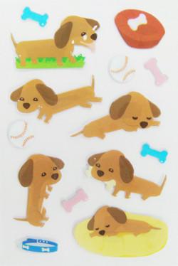 China Fashion Kawaii Custom Puffy Stickers Dog 3D Bubble for sale