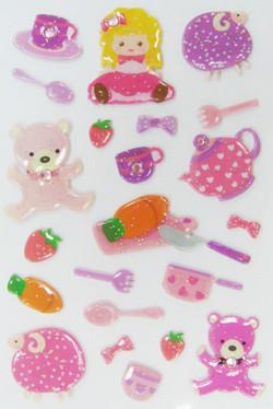 China Cute Girl Toy Puffy Stickers Non Toxic Japan Style ODM for sale