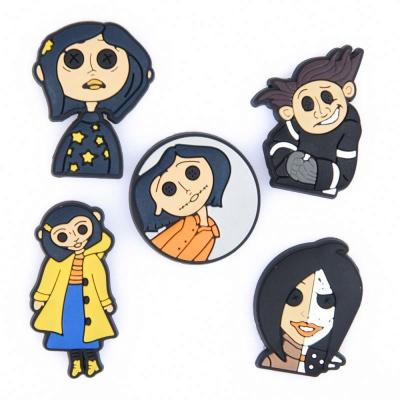 China 2021 Cheap Coraline Luca Cheer Leader PVC Shoe Charm Decoration Clog Shoe Accessory for sale