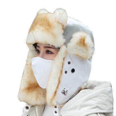 China 2020 Wholesale COMMON Russian Skiing Windproof Earflap Hat Trooper Aviator Style Faux Fur Hats For Women Winter Warm for sale