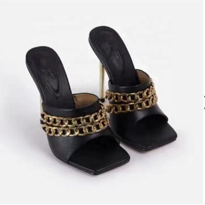 China Fashion trend made in China high heeled women's thin heel slip non slip comfortable open shoe women high heel sandals for sale