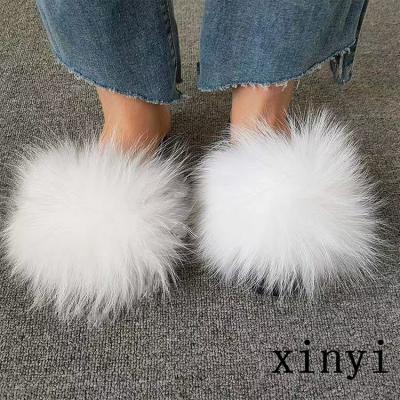 China Fashion Trend Wholesale High Quality Luxury Women's Fur Soft Non-Slip Home Slippers for sale