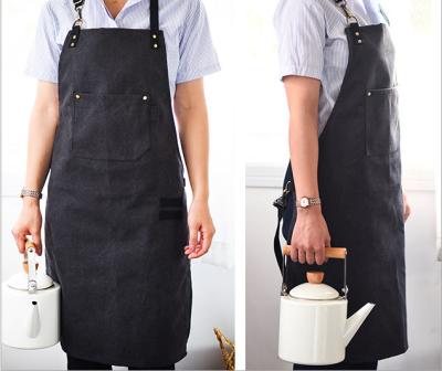 China Craftsman Cafe Apron Washable Machining Canvas Workshop Gardening Apron for sale