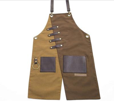 China Anti-fouling kitchen work apron with tool pocket and adjustable shoulder straps aprons Schurzen delantales for sale