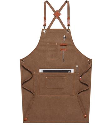 China Canvas Apron Korean Manicure Working Waist Tool Anti-fouling Washed Oil-proof Apron for sale