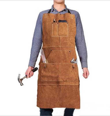 China Custom Logo Halter Work Apron Waterproof And Anti-fouling Kitchen Apron Wear Resistant Custom Apron for sale