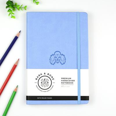 China Office& School Supplies Leather Notebook PU Leather Notebook Custom Elastic Belt Lined Notebook for sale