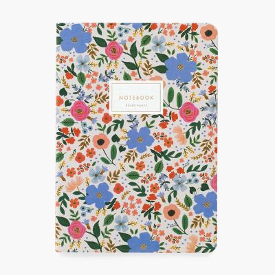 China Custom Floral Printed Sewing Diary Printed Soft Cover Notebook School Supplies Diary A5 Paper Diary for sale