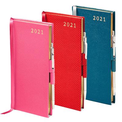 China 2021 Mult Simple Color Custom Style Mini Pocket A6 Diary Notebook Diary Leather Personal Diaries for sale