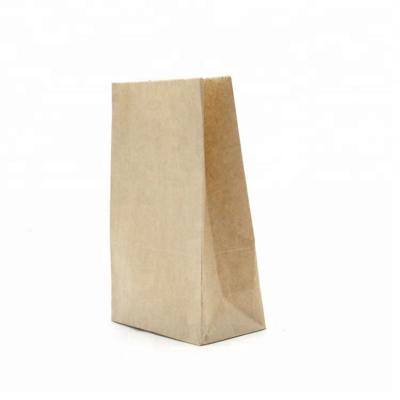 China Wholesale Recyclable Side Brown Biodegradable Food Kraft Paper Bag For Bread Packaging for sale