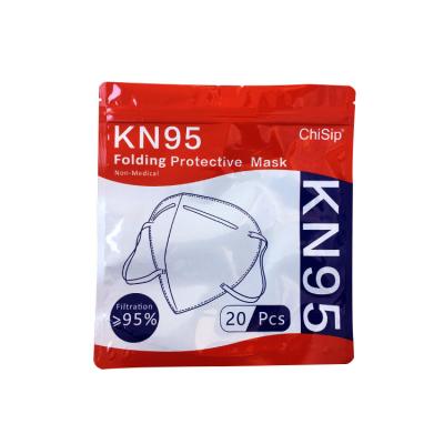 China Fashion KN95 N95Mask Aluminum Foil Moisture Proof Fashion KN95 N95Mask Disposable Seal Self Seal Packing FaceMask Packing Bag In Retail for sale