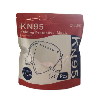 China Fashion KN95 N95Mask Aluminum Foil Moisture Proof Fashion KN95 N95Mask Disposable Seal Self Seal Packing FaceMask Packing Bag In Retail for sale