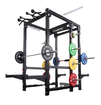 China Full Universal Equipment Power Fitness Rack With Low Row Attachment Multi Function Gym Rack Power Cage With Lat Pull Tower for sale