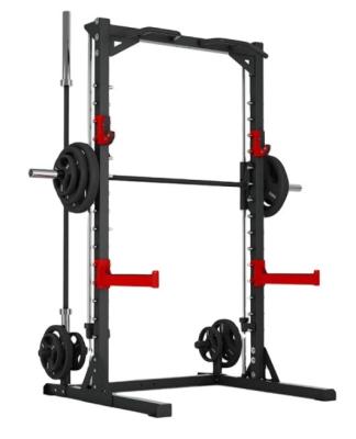 China Smith Machine Modern Weight Lifting Power Squat Half Rack Multifunctional With Build In Pull Up Bar for sale