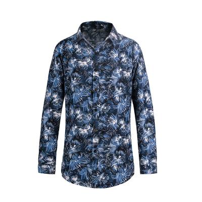 China European Hot Selling Leisure New Printing Fashion Anti-pilling Long Sleeves Men's Shirts for sale