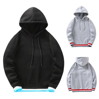 China Loose Rib Stitched Hoodies Mens Oversized Hoodie Anti-pilling Men's Sweater Basic Color Pullover for sale