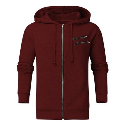 China Breathable hot selling European and American men's fleece cardigan men's hooded sweatshirts for sale