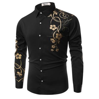 China Men's European And American Anti-pilling Fashion Long Sleeve 3D Printed Casual Shirts for sale