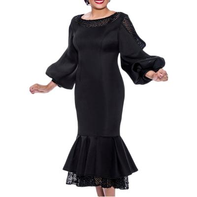 China Autumn and winter new plus size women's fashion vestido anti-static pungent party dress for sale