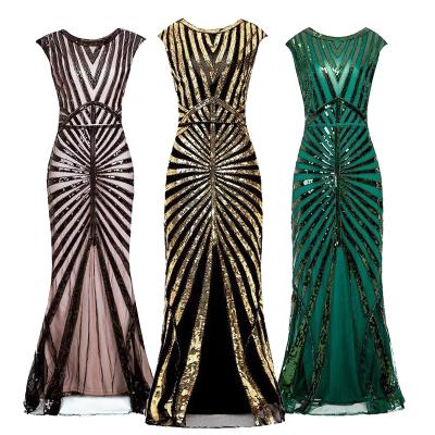 China Latest Breathable Style Selling Women's Slim Mermaid Evening Dress Long Sequined Party Dress for sale