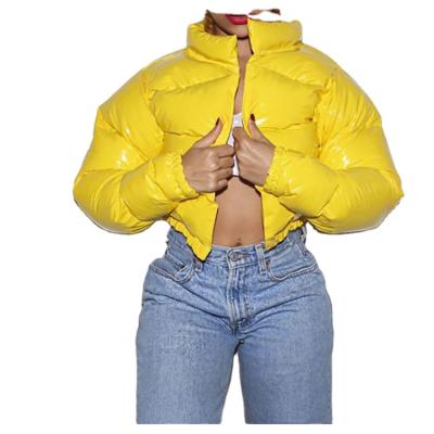 China Smart Short Women's Fashion Metal Explosive Coat Style Street Color Cotton Jacket for sale