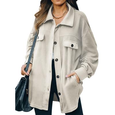 China Breathable Winter Autumn Selling Casual Women Outwear Coat Ladies Buttoned Mid Length Loose Coat for sale