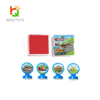 China Children's Toy Best Price Polymer Liquid For Rubber Stamps Plastic Round Stamp for sale