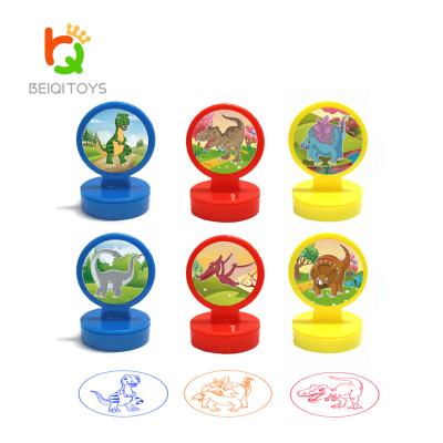 China 2020 Hot Children's Toy Big Tour Handle Self-Inking Plastic Stamp Round for sale