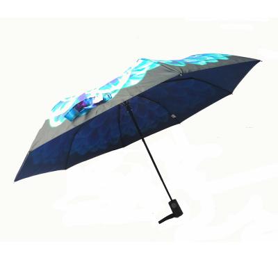 China Promotional Circle Stripe Sun Motorbike 2 Fold Umbrella for sale