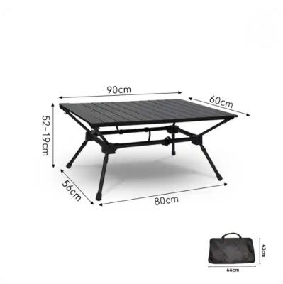 China Portable Portable Camping Roll Up Tables with Aluminum Table Top for Outdoor Picnic Camping Egg Roll Lightweight ultralight for sale