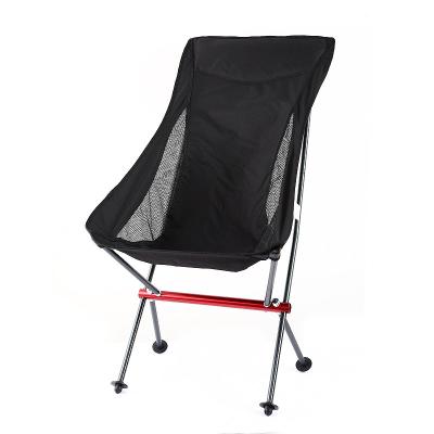 China Easy-carrying 7075 aluminum alloy folding chair Ultra-light portable outdoor Moon chair High back fishing stool casual  picnic chair for sale