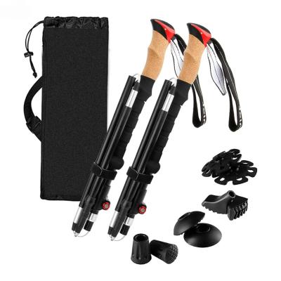 China Durable Foldable Nordic Walking Sticks Telescopic Hiking Poles Bag Factory Price OEM Outdoor Aluminum Poly Bag 135 for sale