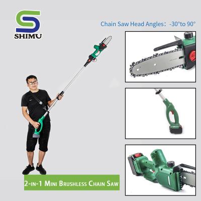 China Height Adjustable Grips 20V Pole Pruner Cordless Chainsaw With Adjustable Head for sale