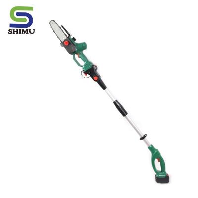 China Factory Size Sales 20V Adjustable Cordless Long Pole Chainsaw Handles SMY100014 NINGBO SHIMU Electric Chainsaw For Garden for sale