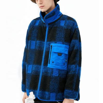 China Wholesale Qingzhihuo Block Sherpa Fleece Mens Quilted High-Nangled Duffle Winter Breathable Tonal Color Jackets Coat for sale