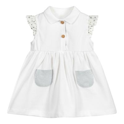 China Breathable Children's Clothing Boutique Summer Sleeveless White Dresses For Girl 3 To 5 Years Old for sale