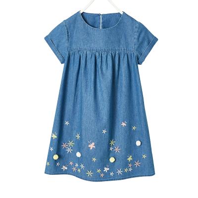 China 2020 Breathable Boutique Kids Clothes Denim Dress Girl Dresses 6 To 14 Years Old for sale