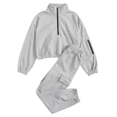 China 2021 Casual Spring And Autumn Custom Kids Tracksuit Kids Jogger Two Piece Set for sale