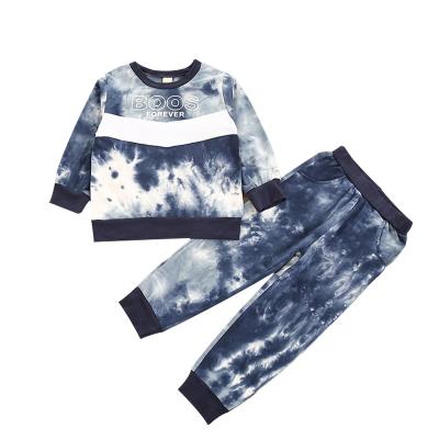 China Custom Casual Kids Clothes 2pcs Tie Dye Jacket+Joggers Set Clothing Kids Boys Clothes for sale