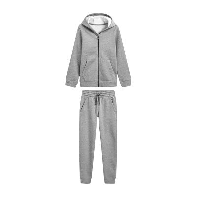 China Children 2021 casual wholesale custom boutique solid clothing hoodie tracker set for sale